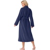 image:imagePrinStory Womens Robe Long Fluffy Fleece BathrobeNavy Blue