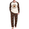 image:imageMens Pajamas Set Shirt and Pants Relaxed Fit Soft Fall Loungewear Sleepwear0 Pumpkin Head