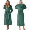 image:imagePrinStory Luxury Womens Robe with Hood Fluffy Bath Robe for Women S2XLGreen