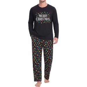 image:imageMens Pajamas Set Shirt and Pants Relaxed Fit Soft Fall Loungewear SleepwearChristmas Lights