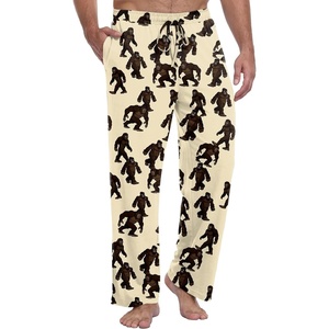image:imagePrinStory Mens Soft Pajama Pants Lounge Bottoms with Button Fly S2XLFp Khaki Ape Man