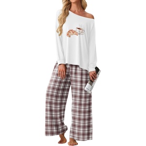 image:imagePrinStory Pajamas for Women Set 2 Piece Pjs Sets S2XLCartoon Brunch