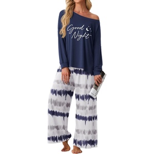 image:imagePrinStory Pajamas for Women Set 2 Piece Pjs Sets S2XLGood Night Navy