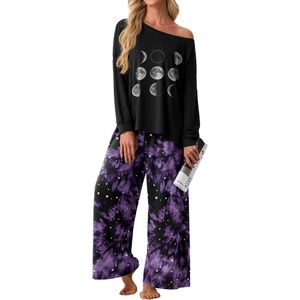 image:imagePrinStory Pajamas for Women Set 2 Piece Pjs Sets S2XLPhases Moon