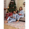 image:imagePrinStory Couples Matching Fleece Pajama Set for Women amp Men Warm SleepwearFp Dark Blue Plaid