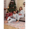 image:imagePrinStory Couples Matching Fleece Pajama Set for Women amp Men Warm SleepwearFp Gray Small Plaid
