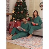 image:imagePrinStory Couples Matching Fleece Pajama Set for Women amp Men Warm SleepwearGreen