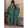 image:imagePrinStory Couples Matching Fleece Pajama Set for Women amp Men Warm SleepwearGreen
