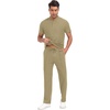 image:imagePrinStory Mens Short Sleeve Outfits Henley Waffle Tracksuit S3XLKhaki