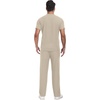 image:imagePrinStory Mens Short Sleeve Outfits Henley Waffle Tracksuit S3XLOatmeal