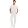 image:imagePrinStory Mens Short Sleeve Outfits Henley Waffle Tracksuit S3XLWhite