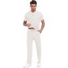 image:imagePrinStory Mens Short Sleeve Outfits Henley Waffle Tracksuit S3XLWhite