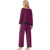 image:imagePrinStory Pajamas for Women Set 2 Piece Compy Fall PjsJam Purple