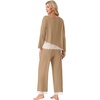 image:imagePrinStory Pajamas for Women Set 2 Piece Compy Fall PjsKhaki