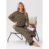 image:imagePrinStory Pajamas for Women Set 2 Piece Compy Fall PjsLd Khaki