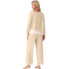 image:imagePrinStory Pajamas for Women Set 2 Piece Compy Fall PjsLight Apricot