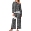 image:imagePrinStory Pajamas for Women Set 2 Piece Compy Fall PjsSpot Black