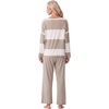 image:imagePrinStory Pajamas for Women Set Striped Pjs Set with PocketsFpapricot Khaki Sp