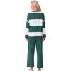 image:imagePrinStory Pajamas for Women Set Striped Pjs Set with PocketsFpdark Green White