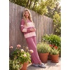 image:imagePrinStory Pajamas for Women Set Striped Pjs Set with PocketsFpdark Light Pink Sp