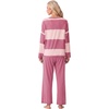 image:imagePrinStory Pajamas for Women Set Striped Pjs Set with PocketsFpdark Light Pink Sp