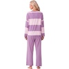 image:imagePrinStory Pajamas for Women Set Striped Pjs Set with PocketsFppurple Light Pink