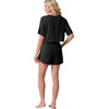 image:imagePrinStory Womens Pajama Sets Side Split Shorts Pj Set Cute Pjs 2 Piece Summer Lounge SetsBlack
