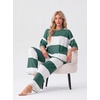 image:imagePrinStory Womens Pajama Sets Striped Pajama Set with PocketsFparmy Gn Apricot Sp