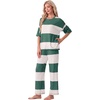 image:imagePrinStory Womens Pajama Sets Striped Pajama Set with PocketsFparmy Gn Apricot Sp