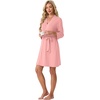 image:imagePrinStory Womens Robe Knee Length Soft Knit Bathrobe S2XLFlesh Pink