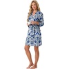 image:imagePrinStory Womens Robe Knee Length Soft Knit Bathrobe S2XLFpblue Cyan Porcelain