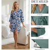 image:imagePrinStory Womens Robe Knee Length Soft Knit Bathrobe S2XLFpblue Cyan Porcelain