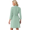 image:imagePrinStory Womens Robe Knee Length Soft Knit Bathrobe S2XLGray Green