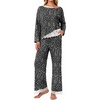 image:imagePrinStory Pajamas for Women Set 2 Piece Compy Fall PjsSpot Black