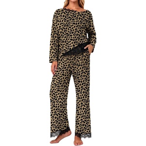 image:imagePrinStory Pajamas for Women Set 2 Piece Compy Fall PjsLd Khaki