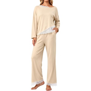 image:imagePrinStory Pajamas for Women Set 2 Piece Compy Fall PjsLight Apricot